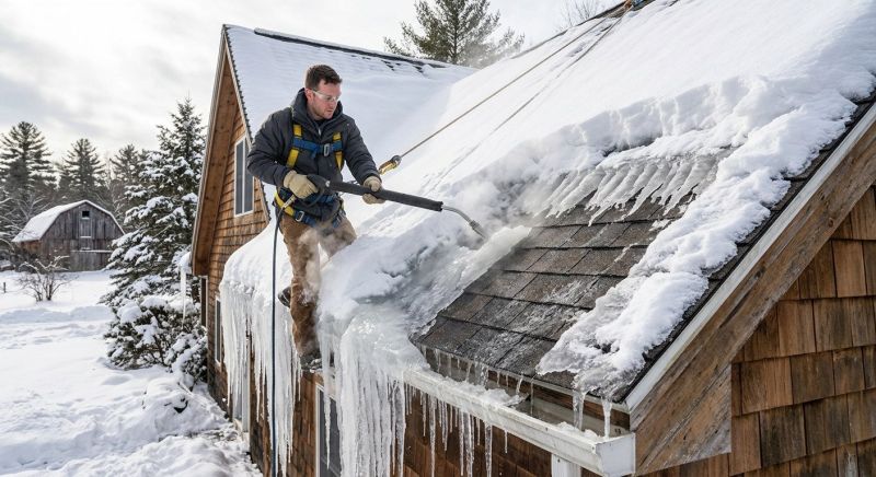 Roof Ice Dam Removal in Gig Harbor, WA